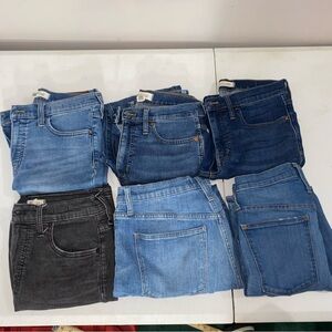 Madewell Women's Jeans, Lot Of 6 Reseller Bundle, Size 27/ 28, Different Styles